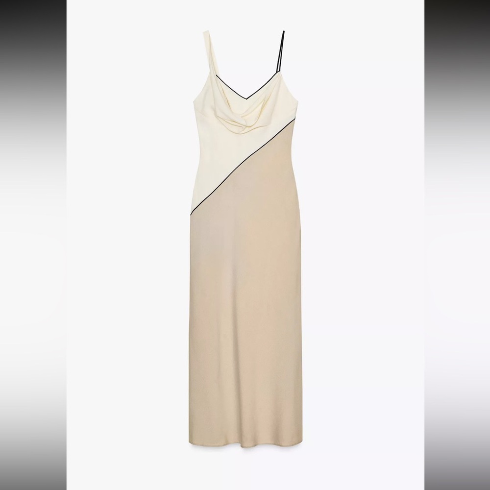 Zara Linen Midi Dress- Size M - Picture 2 of 7